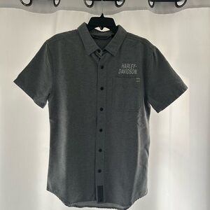 Harley-Davidson Gray Casual Button Down Shirt